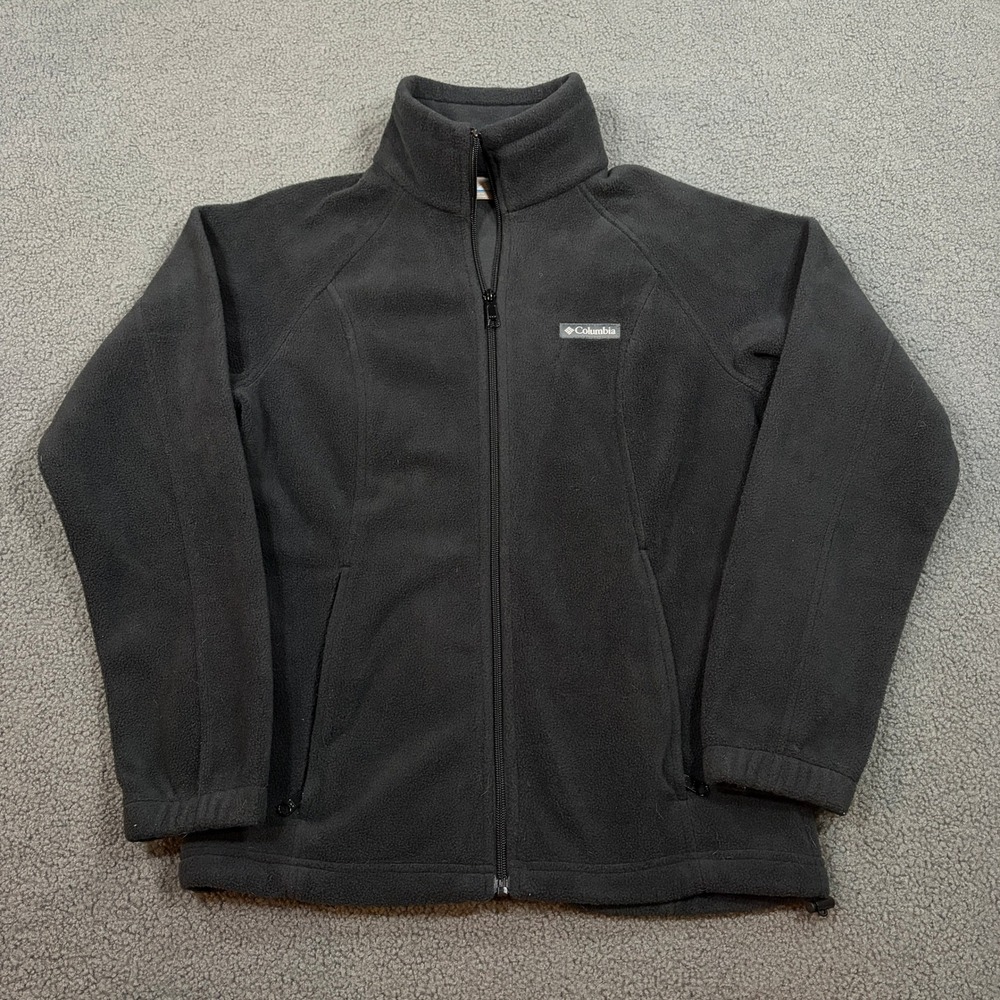 Columbia Fleece Jacket Womens S Black Benton Springs Full Zip WL6439 Outdoor